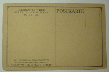 Postkarte Donatello, Johannesstatue - Bildkarten der staatlichen Museen zu Berlin